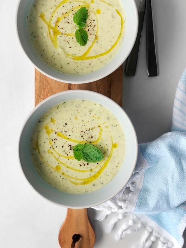 Healthy Creamy Zucchini Soup Recipe