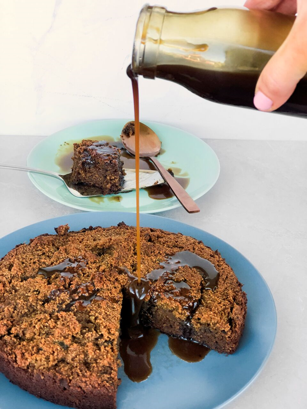 Healthy Sticky Date Pudding with Caramel Sauce Recipe